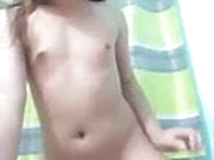 Young ladyboy cumshot