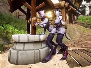 Draenei Futa Fucks Draenei Girl on the Wishing Well : Warcraft Porn Parody