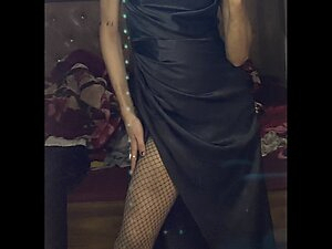 Your feminine queen is twerking and pulling of the dress