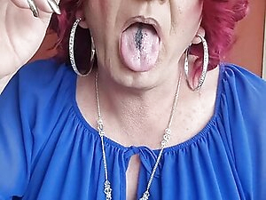 Smoking a cigarette