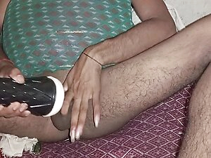 Indian Desi Toy enjoying fast time.