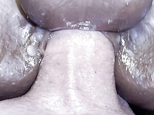 Sick fucking West Sextoy in the ass coming on his little black balls