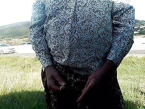 sounding dildo outdoors 16