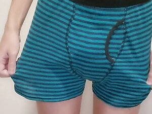Boy Hidding Pink Panties Under his Underwear