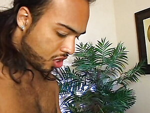 Stunning shemale brunette fucks her man hard