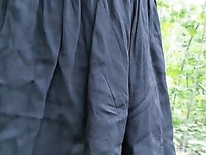 I fill up with a full enema bag and then transport it into the forest, where I release it all. Luckily nobody caught me, though you do hear sirens in the background, so it was close!
