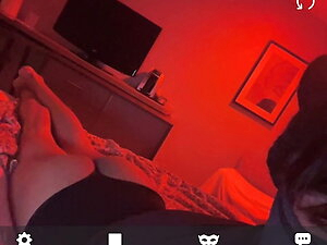 Femboy sissy faggot shows off to multiple cocks on stream and collects cum while tweaking in the Red room