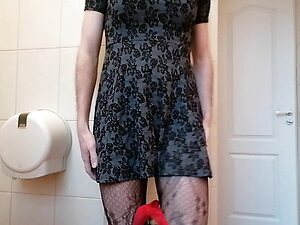 Black dress tease