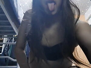 Spanking with my dildo