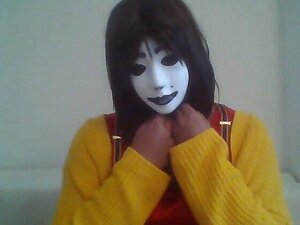 Another video of crossdresser in mask