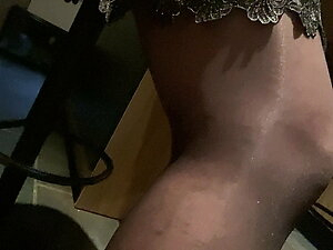 Heels and black stockings