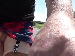 transgender travesti sounding dildo lingerie  outdoor  164a