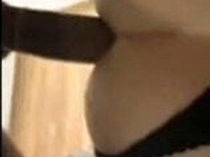 Gorgeous Trans Riding Huge Black Cock
