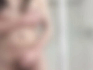 asian sexy shemale shower cumshot