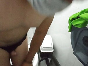 Femboy put cute fishet in McDonald's Bathroom