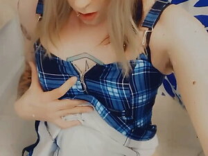 Gorgeous Shemale Feminized in Chastity