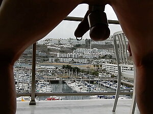 at the balcony