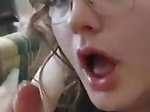 BBW trans slut blows her friend till he cums